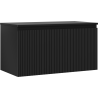 Mexen Rivel Badezimmerschrank 90 cm mit Arbeitsplatte, 1 Schublade, gerillt, schwarz matt - 91A20-09047-1-BFC71