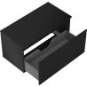 Mexen Rivel Badezimmerschrank 90 cm mit Arbeitsplatte, 1 Schublade, gerillt, schwarz matt - 91A20-09047-1-BFC71