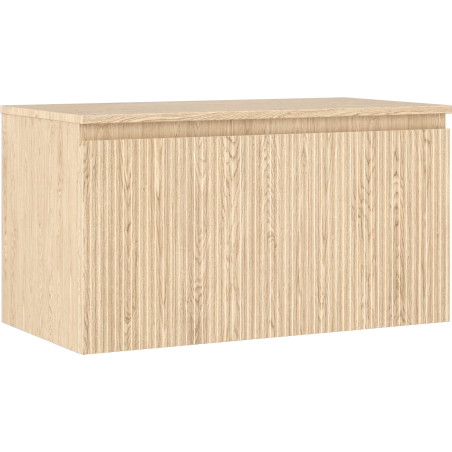 Mexen Rivel meuble de salle de bain sous lavabo 90 cm avec plateau, 1 tiroir, rainuré, chêne - 91A20-09047-1-BFC81
