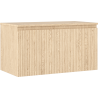 Mexen Rivel Badezimmer-Unterschrank 90 cm mit Arbeitsplatte, 1 Schublade, gerillt, Eiche - 91A20-09047-1-BFC81