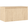 Mexen Rivel szafka łazienkowa podumywalkowa 90 cm z blatem, 1 szuflada, ryflowana , dąb - 91A20-09047-1-BFC81