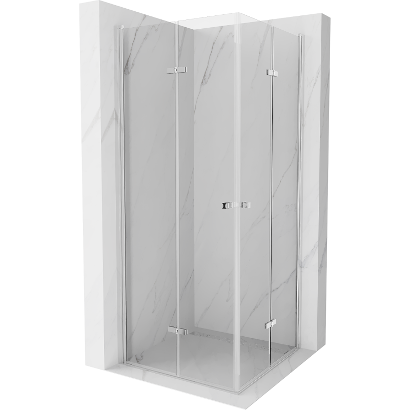 Mexen Lima Duo Duschkabine faltbar 90 x 90 cm, transparent, Chrom - 856-090-090-02-00