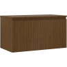 Mexen Rivel 90 cm Under-Sink Bathroom Cabinet with Countertop, 1 Drawer, Grooved, Walnut - 91A20-09047-1-BFC86