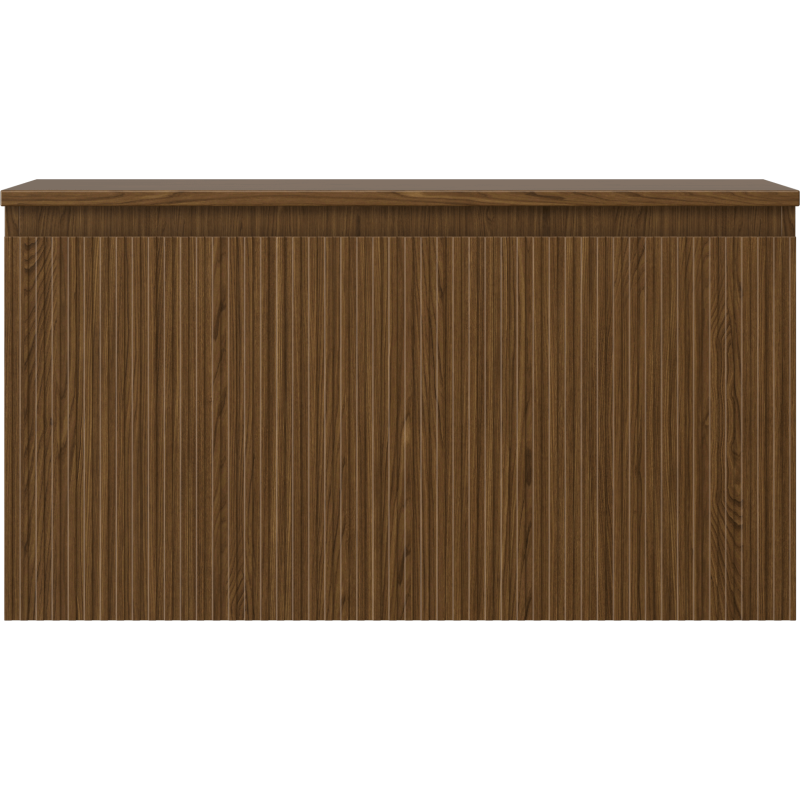 Mexen Rivel mobiletto bagno sottolavabo 90 cm con piano, 1 cassetto, scanalato, noce - 91A20-09047-1-BFC86