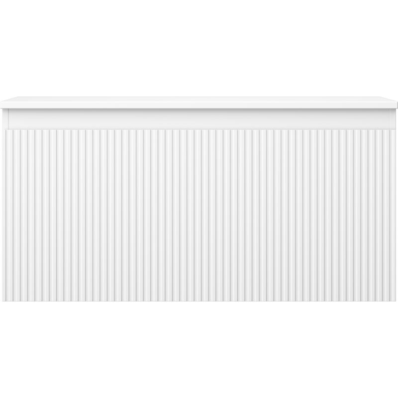 Mexen Rivel mobile bagno sottolavabo 100 cm con piano, 1 cassetto, scanalato, bianco opaco - 91A20-10047-1-BFC01