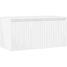 Mexen Rivel bathroom cabinet under sink 100 cm with countertop, 1 drawer, grooved, matte white - 91A20-10047-1-BFC01