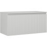 Mexen Rivel armario de baño para lavabo de 100 cm con encimera, 1 cajón, acanalado, gris mate - 91A20-10047-1-BFC62