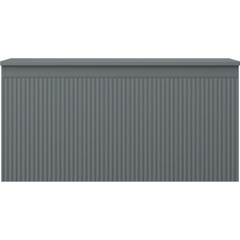 Mexen Rivel mobiletto da bagno sotto lavabo 100 cm con piano, 1 cassetto, scanalato, grafite opaco - 91A20-10047-1-BFC66