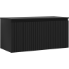 Mexen Rivel Badezimmer-Unterschrank 100 cm mit Arbeitsplatte, 1 Schublade, geriffelt, schwarz matt - 91A20-10047-1-BFC71