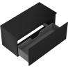 Mexen Rivel armario de baño bajo lavabo 100 cm con encimera, 1 cajón, ranurado, negro mate - 91A20-10047-1-BFC71
