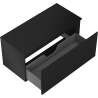 Mexen Rivel Badezimmer-Unterschrank 100 cm mit Arbeitsplatte, 1 Schublade, geriffelt, schwarz matt - 91A20-10047-1-BFC71