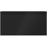 Mexen Rivel badkamerkastje onder wastafel 100 cm met blad, 1 lade, geribbeld, zwart mat - 91A20-10047-1-BFC71