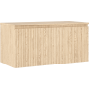 Mexen Rivel Badezimmerschrank für Waschtisch 100 cm mit Arbeitsplatte, 1 Schublade, geriffelt, Eiche - 91A20-10047-1-BFC81