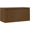 Mexen Rivel Badezimmerschrank 100 cm mit Arbeitsplatte, 1 Schublade, geriffelt, Nussbaum - 91A20-10047-1-BFC86
