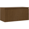 Mexen Rivel szafka łazienkowa podumywalkowa 100 cm z blatem, 1 szuflada, ryflowana , orzech - 91A20-10047-1-BFC86