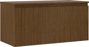 Mexen Rivel badkamerkast onder wastafel 100 cm met blad, 1 lade, gegroefd, walnoot - 91A20-10047-1-BFC86