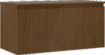 Mexen Rivel mobile bagno sottolavabo 100 cm con piano, 1 cassetto, scanalato, noce - 91A20-10047-1-BFC86