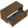 Mexen Rivel Badezimmerschrank 100 cm mit Arbeitsplatte, 1 Schublade, geriffelt, Nussbaum - 91A20-10047-1-BFC86