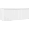 Mexen Rivel meuble de salle de bain sous-vasque 120 cm avec plateau, 1 tiroir, rainuré, blanc mat - 91A20-12047-1-BFC01