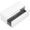 Mexen Rivel badkamerkast voor wastafel 120 cm met blad, 1 lade, geribbeld, mat wit - 91A20-12047-1-BFC01