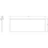 Mexen Rivel meuble de salle de bain sous-vasque 120 cm avec plateau, 1 tiroir, rainuré, blanc mat - 91A20-12047-1-BFC01