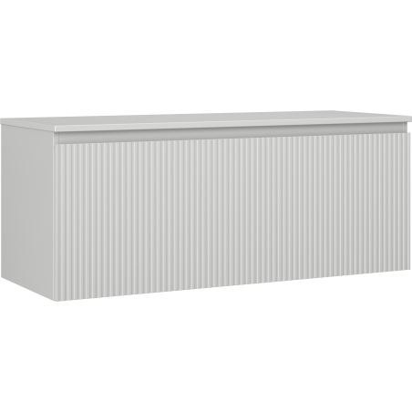 Mexen Rivel szafka łazienkowa podumywalkowa 120 cm z blatem, 1 szuflada, ryflowana , szara mat - 91A20-12047-1-BFC62
