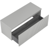 Mexen Rivel Badschrank unter dem Waschbecken 120 cm mit Platte, 1 Schublade, geriffelt, grau matt - 91A20-12047-1-BFC62