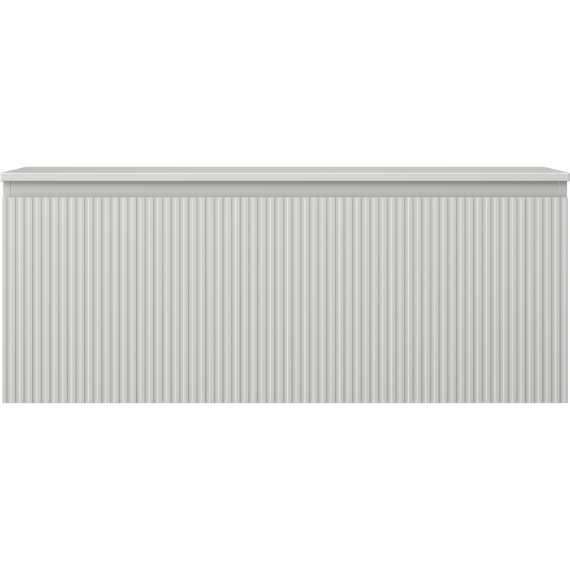 Mexen Rivel bathroom cabinet with countertop 120 cm, 1 drawer, grooved, matte grey - 91A20-12047-1-BFC62