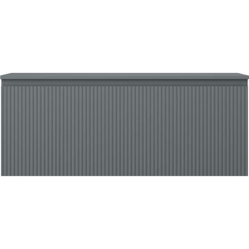 Mexen Rivel meuble de salle de bain sous-lavabo 120 cm avec plateau, 1 tiroir, rainuré, graphite mat - 91A20-12047-1-BFC66