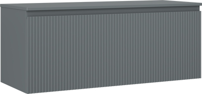 Mexen Rivel Badezimmer-Unterschrank 120 cm mit Platte, 1 Schublade, geriffelt, Graphit Matt - 91A20-12047-1-BFC66