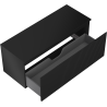 Mexen Rivel mobile da bagno sotto lavabo 120 cm con piano, 1 cassetto, scanalato, nero opaco - 91A20-12047-1-BFC71