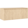 Mexen Rivel badkamerkast onder wastafel 120 cm met blad, 1 lade, geribbeld, eik - 91A20-12047-1-BFC81