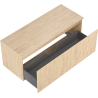Mexen Rivel badkamerkast onder wastafel 120 cm met blad, 1 lade, geribbeld, eik - 91A20-12047-1-BFC81