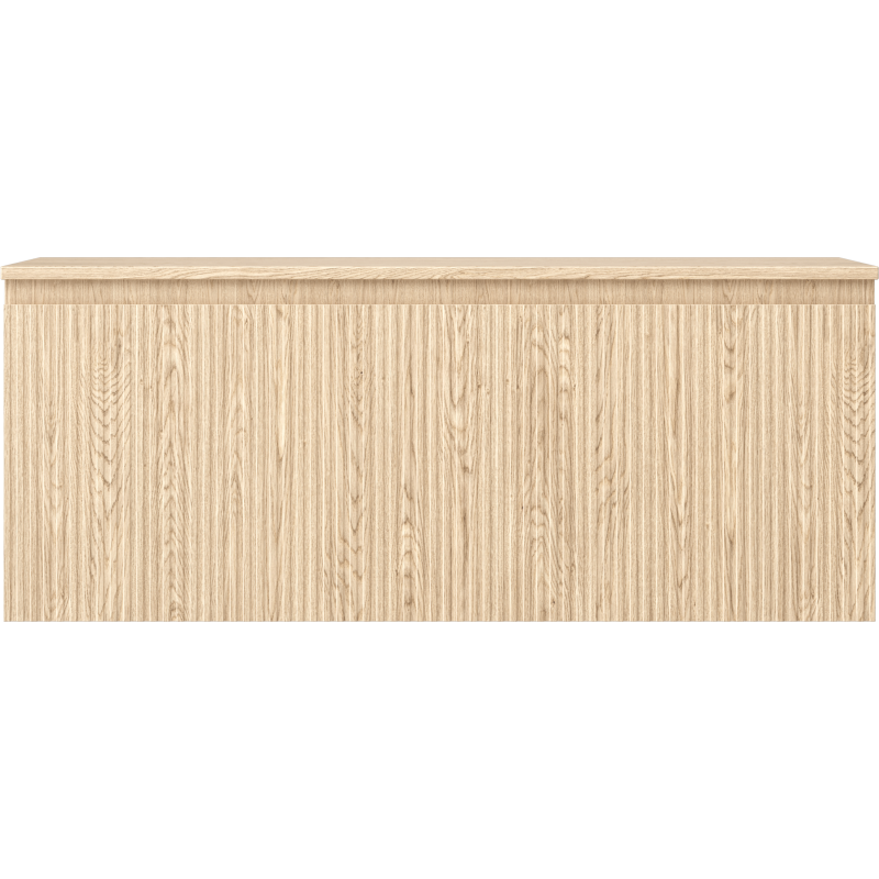 Mexen Rivel armoire de salle de bains sous-lavabo 120 cm avec plateau, 1 tiroir, rainurée, chêne - 91A20-12047-1-BFC81