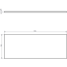 Mexen Rivel badkamerkast onder wastafel 120 cm met blad, 1 lade, geribbeld, eik - 91A20-12047-1-BFC81