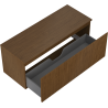 Mexen Rivel badkamermeubel onder de wastafel 120 cm met blad, 1 lade, gegroefd, walnoot - 91A20-12047-1-BFC86