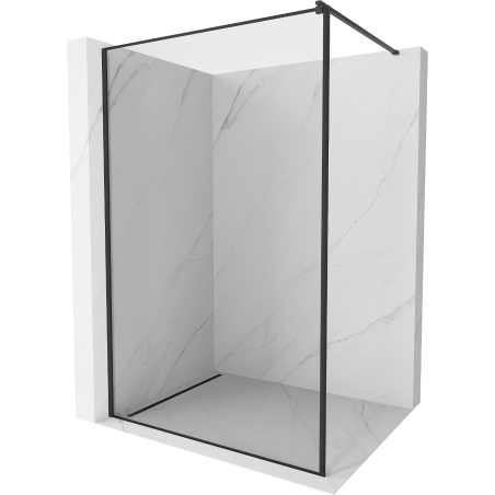 Mexen Kioto Duschwand Walk-in 50 x 200 cm, schwarzer Rahmen 8 mm, schwarz - 800-050-101-70-70
