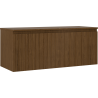 Mexen Rivel szafka łazienkowa podumywalkowa 120 cm z blatem, 1 szuflada, ryflowana , orzech - 91A20-12047-1-BFC86