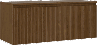 Mexen Rivel mobiletto da bagno sotto lavabo 120 cm con piano, 1 cassetto, scanalato, noce - 91A20-12047-1-BFC86