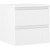 Mexen Rivel szafka łazienkowa podumywalkowa 50 cm z blatem, 2 szuflady, ryflowana , biała mat - 91A20-05047-2-BFFC01