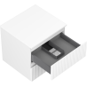 Mexen Rivel mueble de baño de 50 cm con encimera, 2 cajones, estriado, blanco mate - 91A20-05047-2-BFFC01