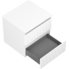 Mexen Rivel mueble de baño de 50 cm con encimera, 2 cajones, estriado, blanco mate - 91A20-05047-2-BFFC01