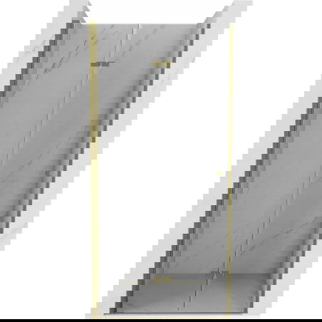 Mexen Lima vikbara duschdörrar 70 cm, transparenta, guld - 856-070-000-50-00