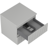 Mexen Rivel Badezimmerunterschrank 50 cm mit Platte, 2 Schubladen, gerillt, grau matt - 91A20-05047-2-BFFC62
