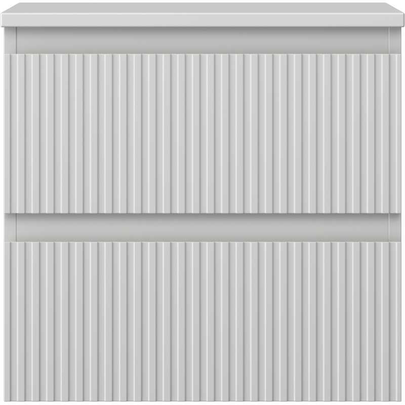 Mexen Rivel mobile da bagno sotto lavabo 50 cm con piano, 2 cassetti, scanalato, grigio opaco - 91A20-05047-2-BFFC62