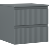 Mexen Rivel 50 cm valamu alune kapp tööpinnaga, 2 sahtlit, soonikkoes, matt grafiit - 91A20-05047-2-BFFC66