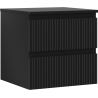 Mexen Rivel Badezimmerschrank für Waschbecken 50 cm mit Platte, 2 Schubladen, geriffelt, schwarz matt - 91A20-05047-2-BFFC71