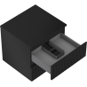 Mexen Rivel mueble de baño de 50 cm con encimera, 2 cajones, ranurado, negro mate - 91A20-05047-2-BFFC71