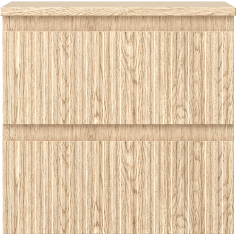 Mexen Rivel Badezimmerschrank 50 cm mit Arbeitsplatte, 2 Schubladen, gerillt, Eiche - 91A20-05047-2-BFFC81