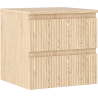 Mexen Rivel szafka łazienkowa podumywalkowa 50 cm z blatem, 2 szuflady, ryflowana , dąb - 91A20-05047-2-BFFC81
